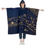 Starsstar Glitter Women s Hooded Rain Ponchos