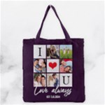 Personalized Love Always Any Text Photo Tote Bag Grocery Tote Bag