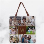 Personalized Initial Photo Tote Bag Grocery Tote Bag