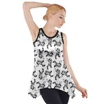 Erotic Pants Motif Black And White Graphic Pattern Black Backgrond Side Drop Tank Tunic