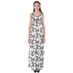 Erotic Pants Motif Black And White Graphic Pattern Black Backgrond Empire Waist Maxi Dress