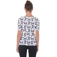 Shoulder Cut Out Short Sleeve Top 