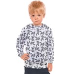 Erotic Pants Motif Black And White Graphic Pattern Black Backgrond Kids  Hooded Pullover