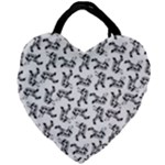 Erotic Pants Motif Black And White Graphic Pattern Black Backgrond Giant Heart Shaped Tote