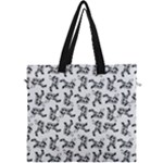 Erotic Pants Motif Black And White Graphic Pattern Black Backgrond Canvas Travel Bag