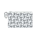 Erotic Pants Motif Black And White Graphic Pattern Black Backgrond Canvas Cosmetic Bag (Small)