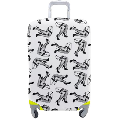 Erotic Pants Motif Black And White Graphic Pattern Black Backgrond Luggage Cover (Large) from ArtsNow.com