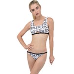 Erotic Pants Motif Black And White Graphic Pattern Black Backgrond The Little Details Bikini Set