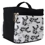 Erotic Pants Motif Black And White Graphic Pattern Black Backgrond Make Up Travel Bag (Small)