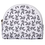 Erotic Pants Motif Black And White Graphic Pattern Black Backgrond Horseshoe Style Canvas Pouch