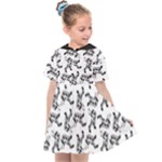 Erotic Pants Motif Black And White Graphic Pattern Black Backgrond Kids  Sailor Dress