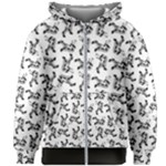 Erotic Pants Motif Black And White Graphic Pattern Black Backgrond Kids  Zipper Hoodie Without Drawstring