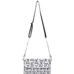 Erotic Pants Motif Black And White Graphic Pattern Black Backgrond Mini Crossbody Handbag