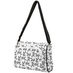 Erotic Pants Motif Black And White Graphic Pattern Black Backgrond Front Pocket Crossbody Bag