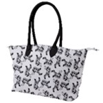 Erotic Pants Motif Black And White Graphic Pattern Black Backgrond Canvas Shoulder Bag