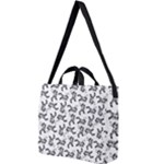 Erotic Pants Motif Black And White Graphic Pattern Black Backgrond Square Shoulder Tote Bag