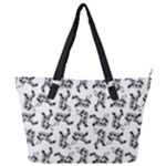 Erotic Pants Motif Black And White Graphic Pattern Black Backgrond Full Print Shoulder Bag