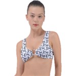 Erotic Pants Motif Black And White Graphic Pattern Black Backgrond Ring Detail Bikini Top