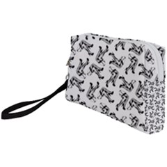 Erotic Pants Motif Black And White Graphic Pattern Black Backgrond Wristlet Pouch Bag (Small) from ArtsNow.com