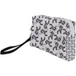 Erotic Pants Motif Black And White Graphic Pattern Black Backgrond Wristlet Pouch Bag (Small)