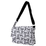 Erotic Pants Motif Black And White Graphic Pattern Black Backgrond Full Print Messenger Bag (M)