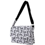 Erotic Pants Motif Black And White Graphic Pattern Black Backgrond Full Print Messenger Bag (L)