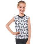 Erotic Pants Motif Black And White Graphic Pattern Black Backgrond Kids  Mesh Tank Top