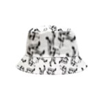 Erotic Pants Motif Black And White Graphic Pattern Black Backgrond Bucket Hat (Kids)