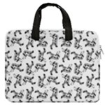 Erotic Pants Motif Black And White Graphic Pattern Black Backgrond MacBook Pro 15  Double Pocket Laptop Bag 