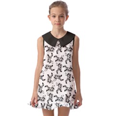 Kids  Pilgrim Collar Ruffle Hem Dress 