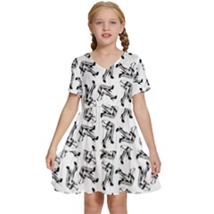 Kids  Short Sleeve Tiered Mini Dress 