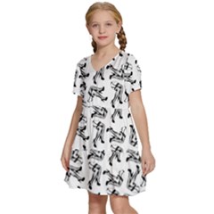 Kids  Short Sleeve Tiered Mini Dress 