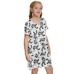 Kids  Short Sleeve Tiered Mini Dress 