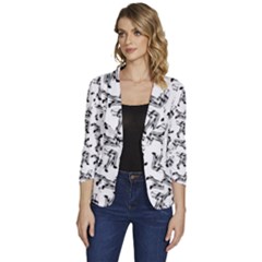 Women s One-Button 3/4 Sleeve Short Jacket 