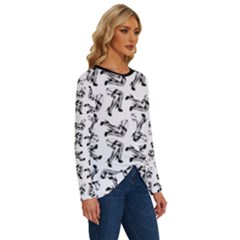 Long Sleeve Crew Neck Pullover Top 