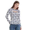 Women s Cut Out Long Sleeve T-Shirt 