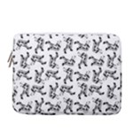 Erotic Pants Motif Black And White Graphic Pattern Black Backgrond 13  Vertical Laptop Sleeve Case With Pocket