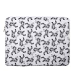 Erotic Pants Motif Black And White Graphic Pattern Black Backgrond 15  Vertical Laptop Sleeve Case With Pocket