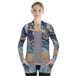 marble bg7 Open Front Pocket Cardigan