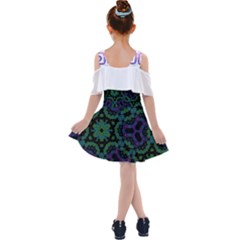 Kids  Shoulder Cutout Chiffon Dress 