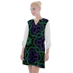 Open Neck Shift Dress 