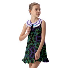 Kids  Pilgrim Collar Ruffle Hem Dress 