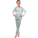 PAYPERCAPTURE DRESS COLLECTION 2024 Kids  Satin Long Sleeve Pajamas Set