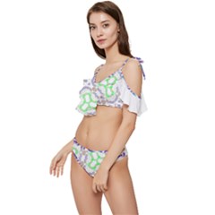 Ruffle Edge Tie Up Bikini Set	 