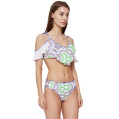 Ruffle Edge Tie Up Bikini Set	 