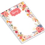 Personalized Floral Graphic Any Text Name Large Memo Pad Large Memo Pads