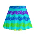 Abstract Design Pattern Mini Flare Skirt