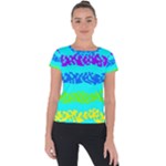 Abstract Design Pattern Short Sleeve Sports Top 
