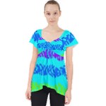 Abstract Design Pattern Lace Front Dolly Top