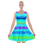Abstract Design Pattern Velvet Skater Dress